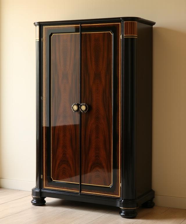 Cabinet Art Déco en ébène de Macassar